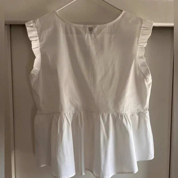 Liu Jo Milano Women’s Top with Jeweled Buttons Size 44/L White Sleeveless - Picture 2 of 7